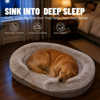 Miorun Fluffy Orthopedic Dog Beds Large Sized Dog - Sand / L(43", UP to 90lbs) - image 2