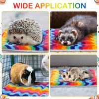 Haull 4 Pcs Waterproof Guinea Pig Bedding Mat, 13 x 10 - Rainbow / 13 x 10 Inch - image 4
