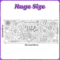 Dvbonike Jumbo Mandala Coloring Poster Giant Flower DIY Drawing Paper - Holi - image 2