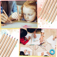 Sinload 24 sets of mini colored pencils with 12 colors, sharpener and eraser - view 6
