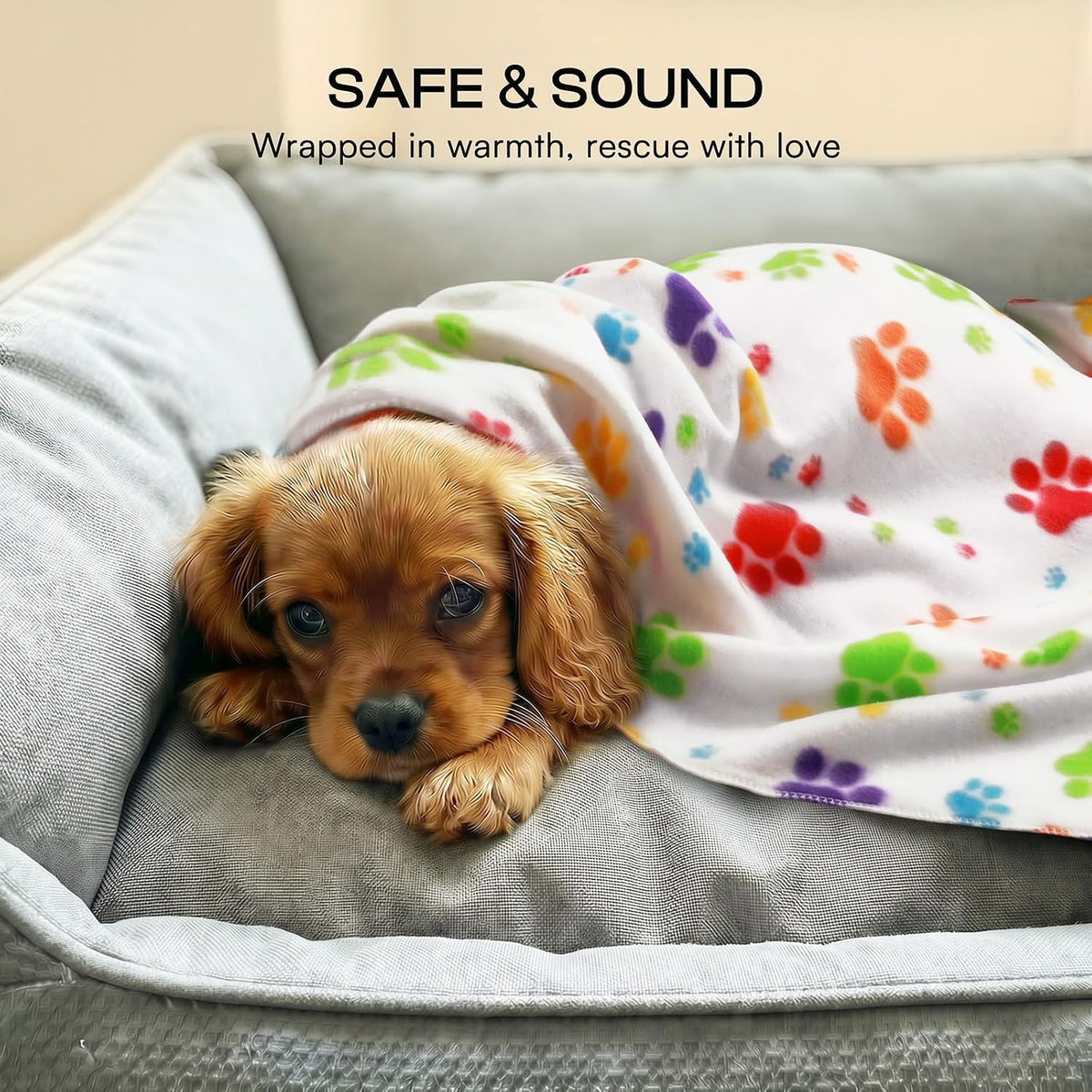 LINENLUX Fleece Dog Blankets 6-Pack - Mix / 45x31 inch (Pack of 6) - image 2