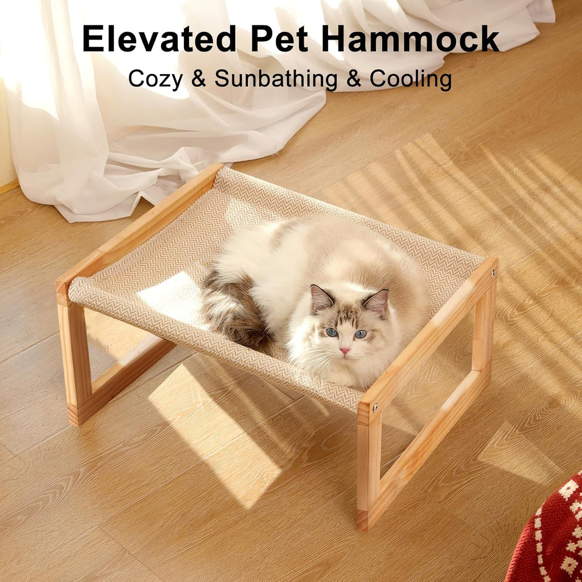 FUKUMARU Large Cat Hammock - Beige - image 2