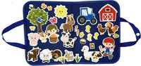 Story Time Felts Mini Farm felt board set with barn, tree, boy and farm animal felt figures - view 2