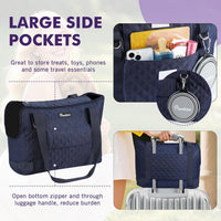Pawaboo Dog Purse Carrier for Small Dogs with Pocket - A-Navy Blue - image 4