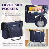 Pawaboo Dog Purse Carrier for Small Dogs with Pocket, Lightweight Dogs and Puppies Tote Bag Carrier, Dog Carriers Soft Sided for Puppy Cat Rabbit, Shopping Travel Puppy Carriers Under 11 LBS,Navy Blue