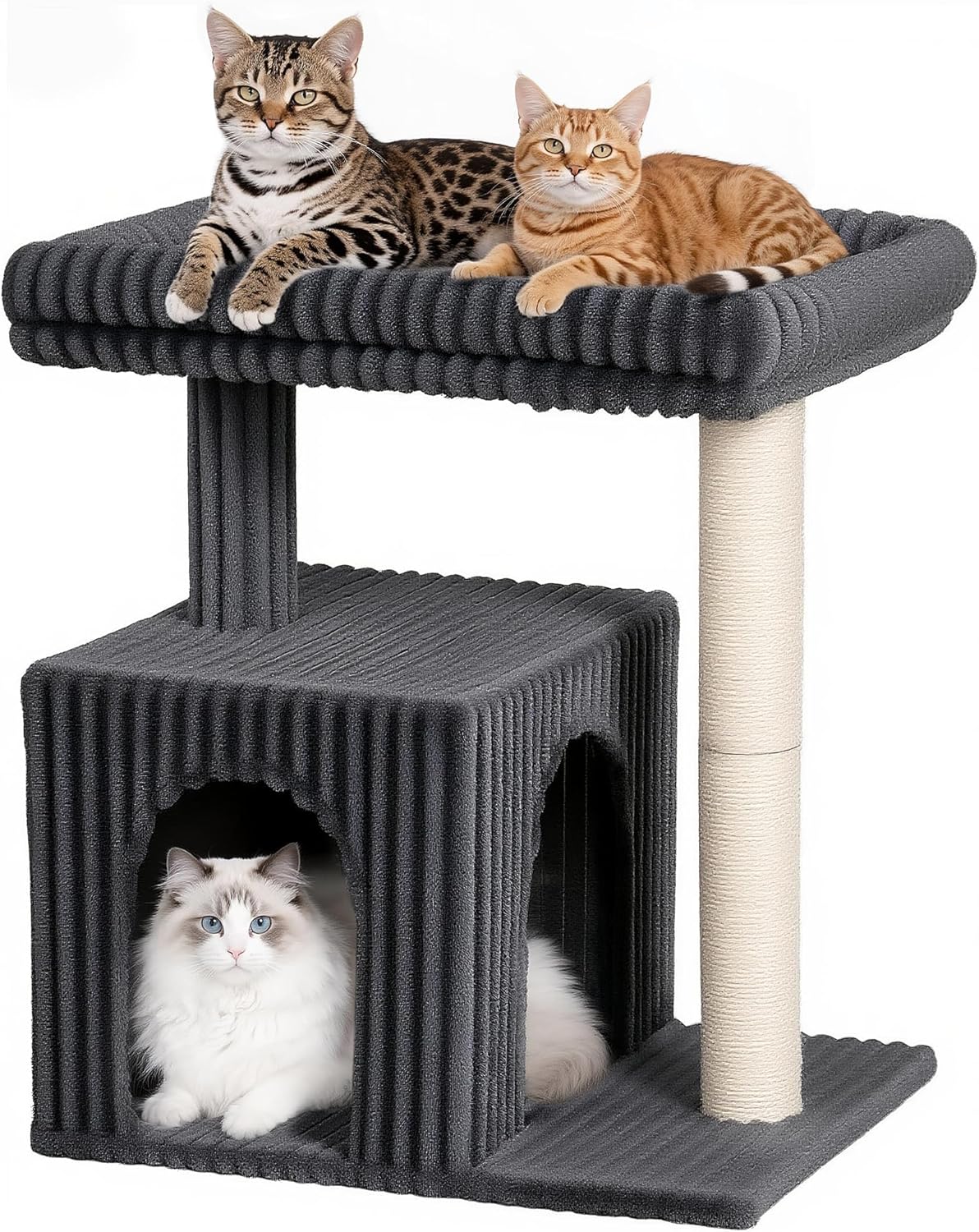 22.8" Cat Tree for Large Cat - Dark Gray