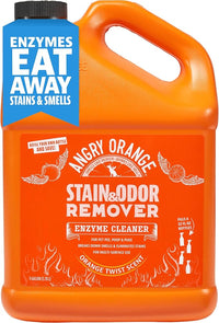 ANGRY ORANGE 1 Gallon Enzyme Cleaner and Deodorizer, Pet Stain and Odor Remover for Dog & Cat Urine and Stains - Citrus, Made in USA