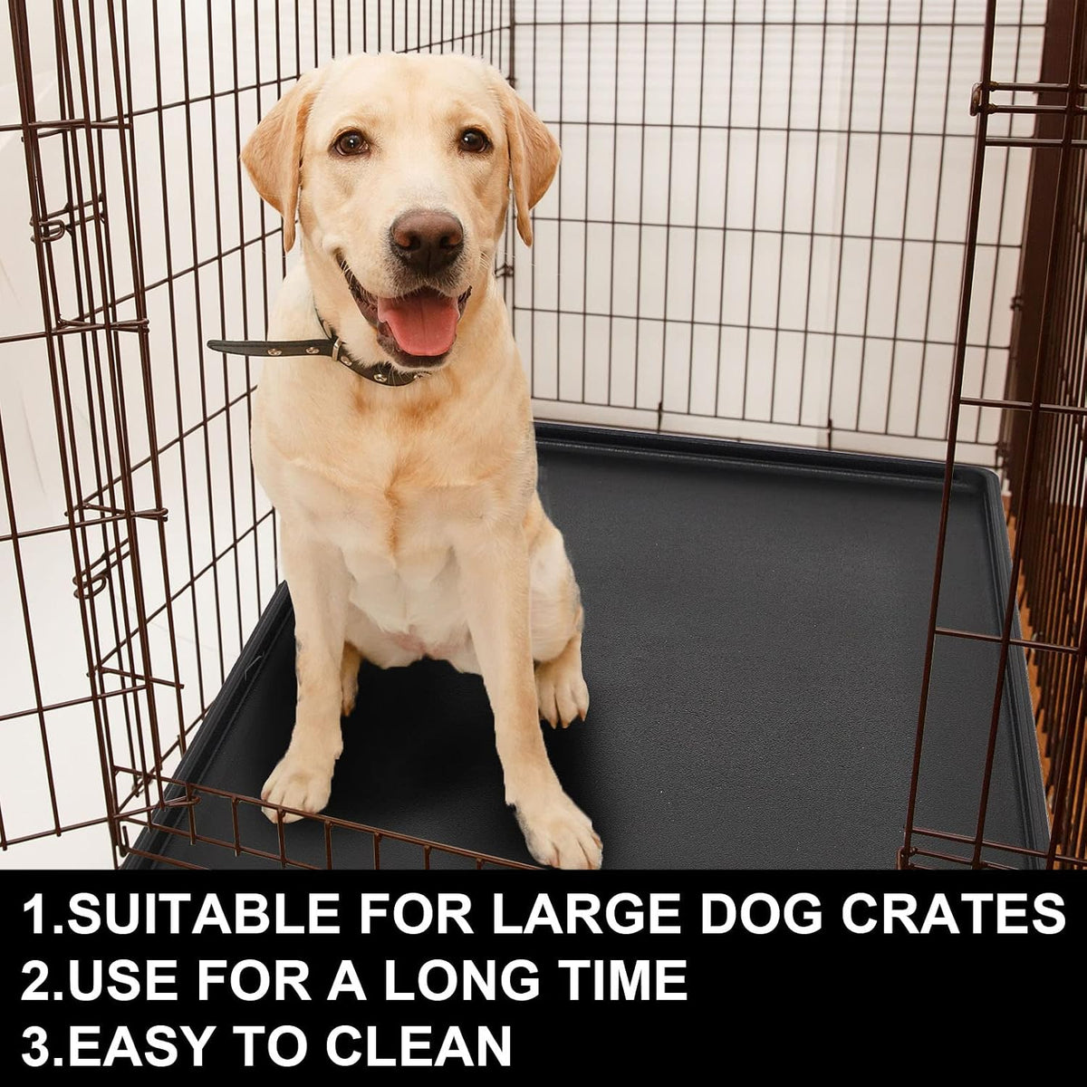 2 Pcs Dog Crate Tray 42" Replacement, Plastic Bottom Pan – Essentials for Dogs - 42" - image 4