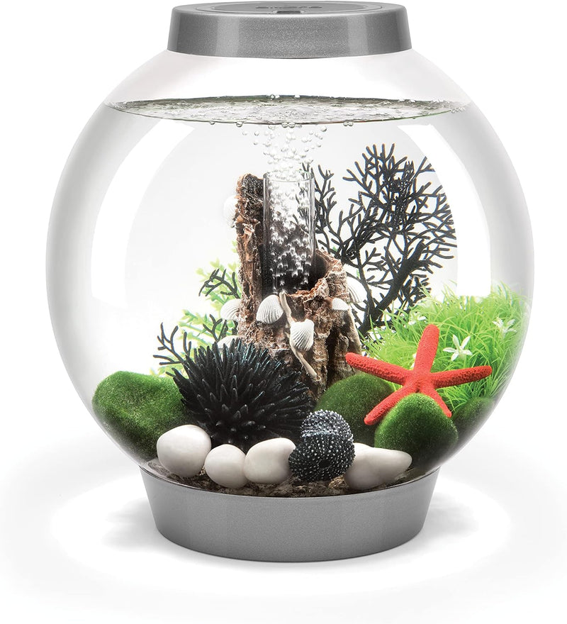 biOrb Classic 15 Acrylic 4-Gallon Aquarium with White LED Lights - LED Lighting / Silver / 4 Gallon