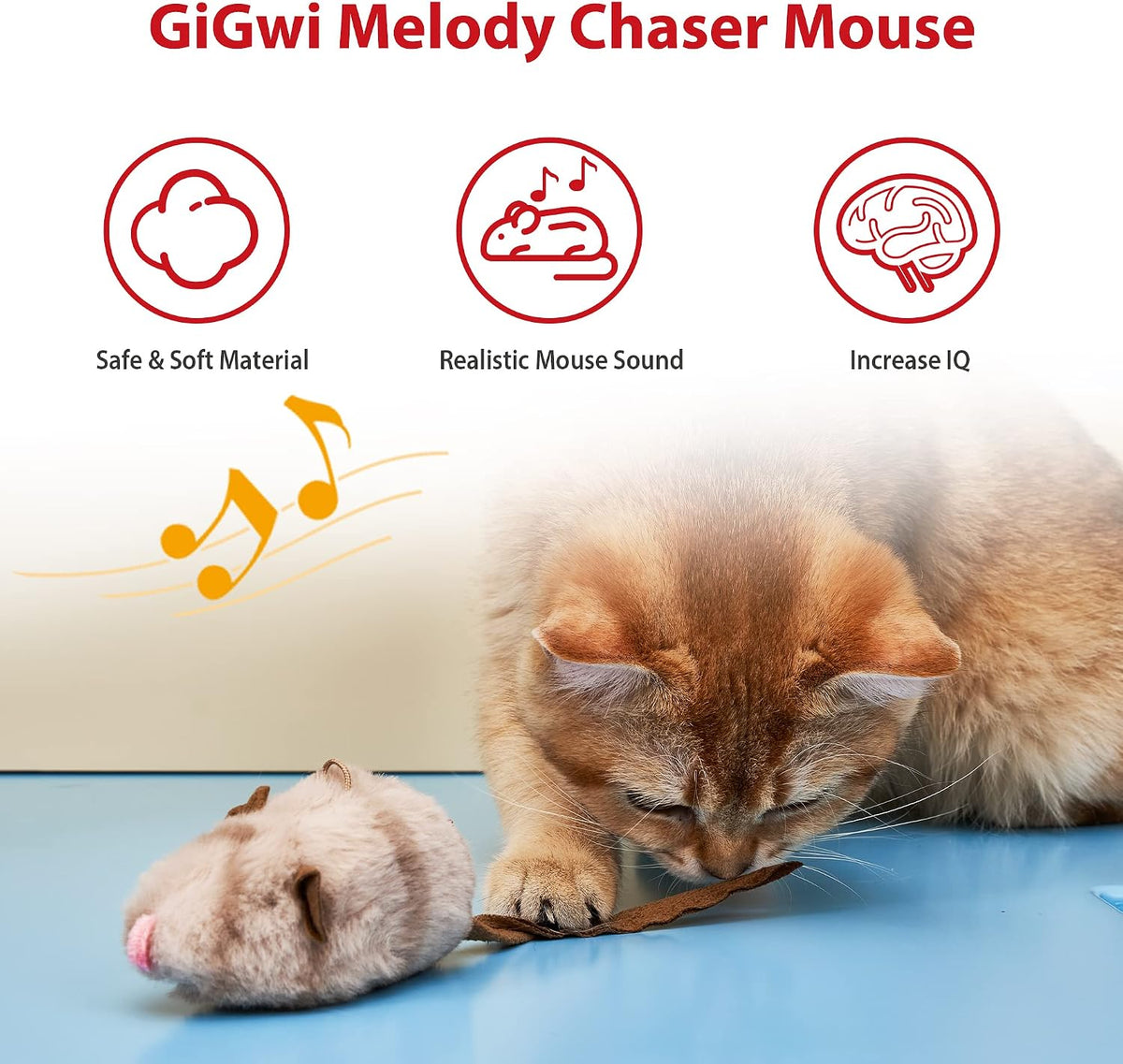 GiGwi Interactive Cat Toys Squeaky - Mouse - image 4