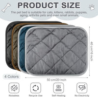 Clysee 8 pack self heating cat mat in mixed colors, 16 x 20 inch five layer pads - view 2