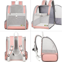 Texsens Innovative Traveler Bubble Backpack Pet Carriers for Cats - Mesh Pink - image 3