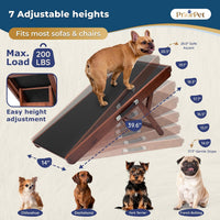 Dog Ramp for Couch, Non-Slip - Walnut - image 2