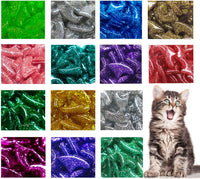 VICTHY 10 Colors | 100pcs Cat Nail Caps Glitter Cat Claw Caps Kitten Caps with Adhesives - Extra Small - image 2