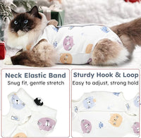 Cat Recovery Suit for Spay Abdominal Wounds, Breathable Cat Onesie for Cats After Surgery Female, Kitten Surgical Recovery Suit Female Cone of Shame Alternative for Cats Anti Licking