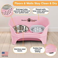 Neater Feeder Express Mess Proof Dog Bowls Elevated for Small Breeds - Medium to Large w/ 9 Peak Slow Feed Bowl / Pink - image 3