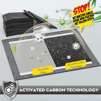 CROCI charcoal pee pads for dogs with six absorbent layers and leak proof border - view 2