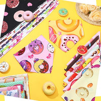 100 Pcs Dog Bandanas Bulk Pet Bibs Colorful Triangle Scarf Pet Bandanas for Medium Large Dogs Spring Summer Birthday Costume Decoration (Donut)