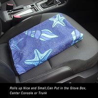 Car Seat Cover Protector Front Seats,for Gym Workout,Running,Swimming,Beach and Hiking,Waterproof Sweat Towel Bucket Seat Covers for Cars SUV Trucks (Conch Shells Starfish, 2Pcs)