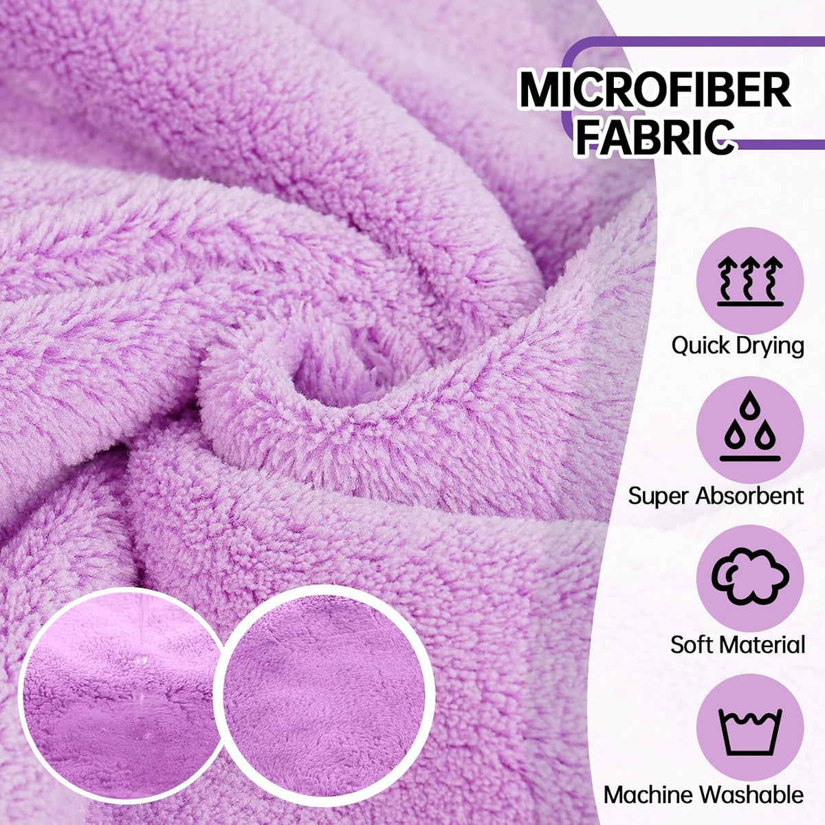 Dog Bathrobe, Fast Drying Coat - Small / Purple - image 2
