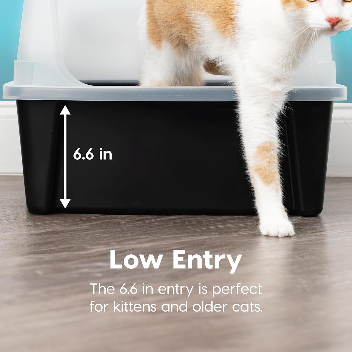 IRIS USA XX-Large High Sided Cat Litter Box, Scatter Shield - XXL / Black - image 4