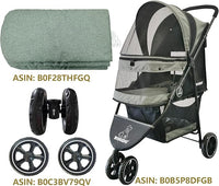 ROODO Pet Stroller Inner Pad for Exclusive Use,Original,Replaceable,Easy to Clean,Set of 3 pc(Cationic ash)