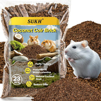 Sukh coco coir hamster bedding brick of coconut fiber substrate for burrowing pets