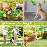 Large Squeaky Dog Toys, Tug-of-War Puppy Toys with Crinkle Paper, Stuffed Plush Animal Dog Toys to Keep Them Busy, Bonding Time Pet Toys for Small, Medium, Large Dogs