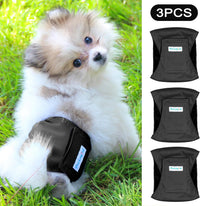 Paw Legend Washable Dog Belly Band Wrap Diapers for Male Dog - Black, Black, Black (Black Lining) / Large - image 3