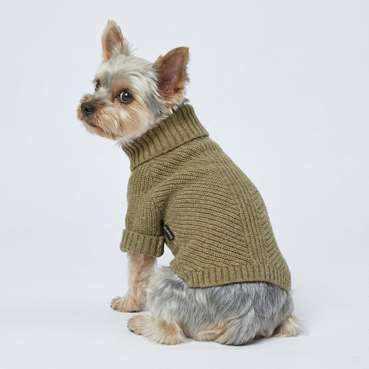 Fitwarm Thermal Knitted Dog Sweater Doggy Winter Coat Pet Clothes - XX-Large / Sage Green - image 2