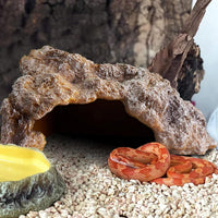 Reptile Hide Snake Cave Large Simulation Stone Resin Hideout Leopard - A-Medium - image 2