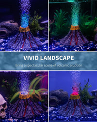 Uniclife Aquarium Volcano Ornament Kit Realistic Resin Volcanic - Multicolor - image 2