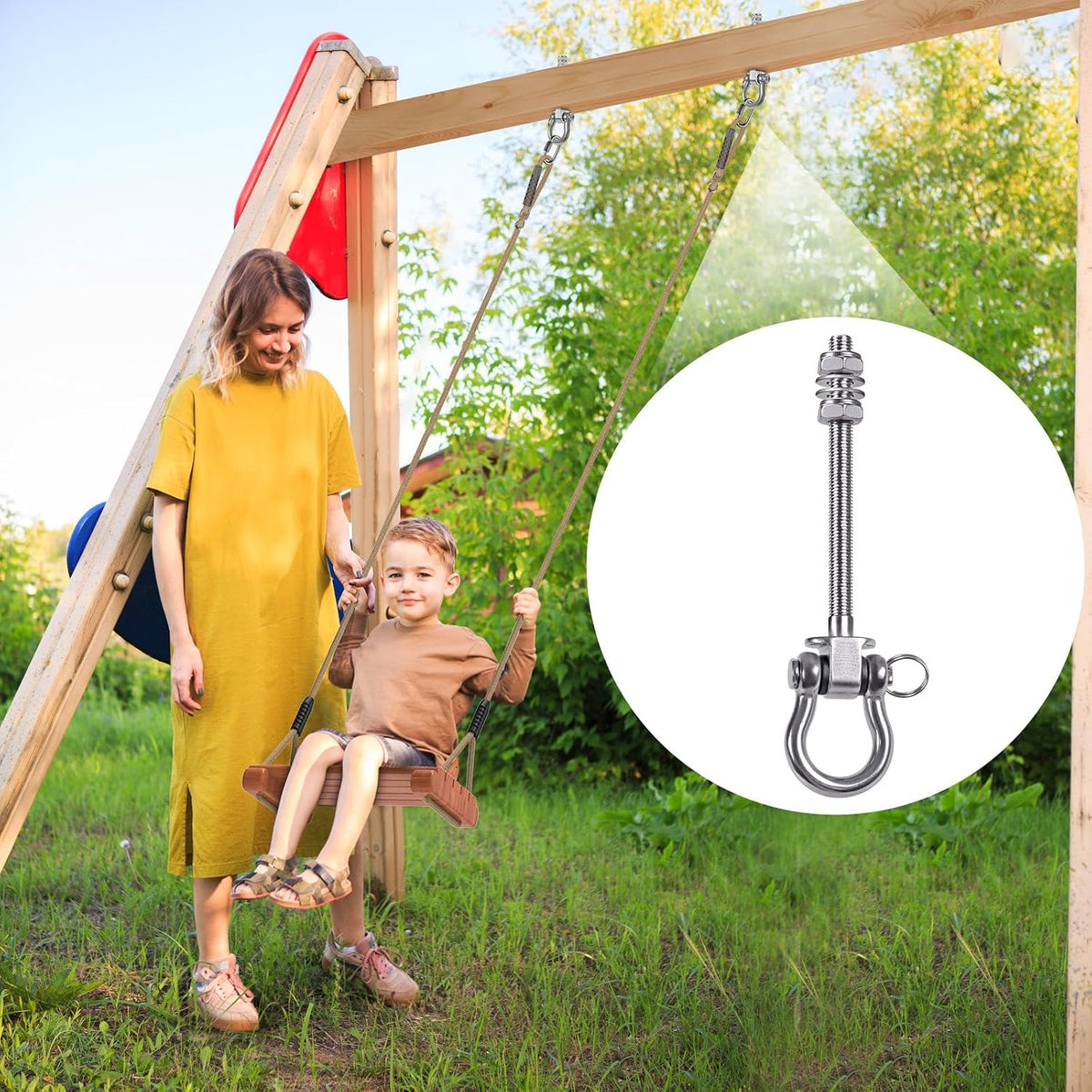 BeneLabel heavy duty stainless steel swing hangers with bearings, set of 2 - view 10