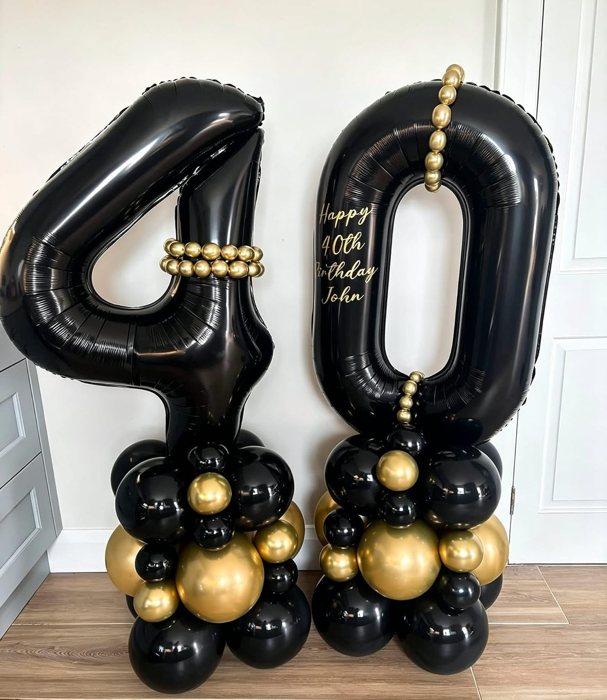 Number Balloons Blue 7 Balloon Numbers 40 inch for 7th Birthday - Black / Number 3 - image 4