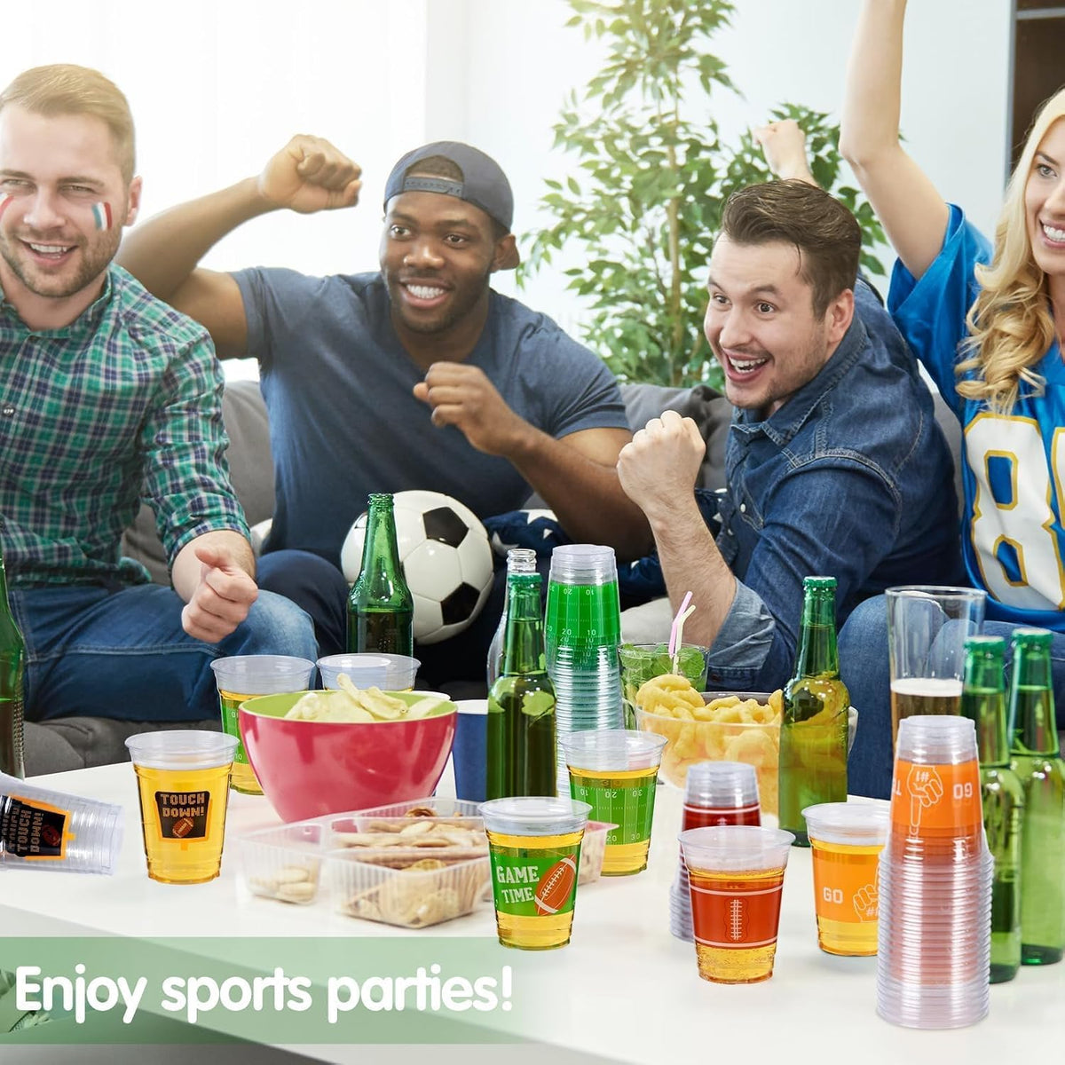 Race Car 2 Fast 2 Furious Birthday Party Decorations Cups for Boys - Green Football Cups / 50 - image 3