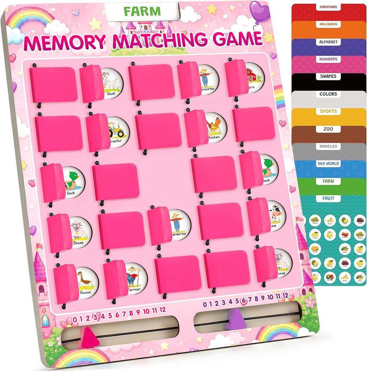 Memory Matching Game for Kids - Pink