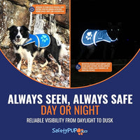 Dog Reflective Vest – Hi-Vis Fluorescent Visibility That Helps to Safeguard Your Pet On/Off Leash in Urban & Rural Areas (Blue, X-Large)