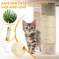 White Sisal Rope for Cat Tree and Scratching Post 5mm 1/5 Inch - White Φ5mm/0.2inch / 50FT - image 2