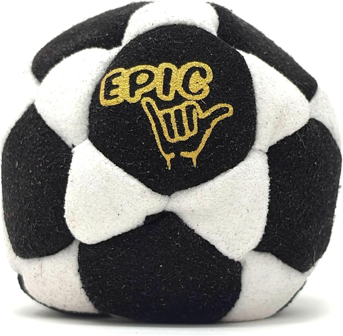 Epic Hacky Saks hand-stitched 32 panel suede foot bag