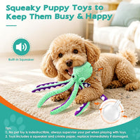Fuufome Squeaky Dog Toys for Indoor Play with Small - Green - image 3