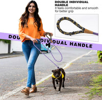 Slip Lead Dog Leash Reflective Training Durable Braided Rope Leashes – Essentials for Dogs - Light Purple / 1PC Large 1/2in x 6ft - image 2