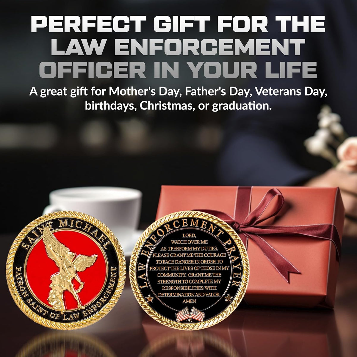 Military Gift Shop Air Force Armed Forces Prayer Coin - St-michael - image 4