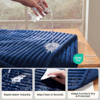 Pet Blankets for Cats, Waterproof Cat Blanket Washable - Night Blue / 30"x40" - image 2