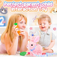 Tagitary Plush Bunny Toys for Kids - Interactive Electronic Rabbit with Sounds, Wiggling Ears, Hopping Motion, Leash - Perfect for Easter, Christmas, or Birthday Gifts