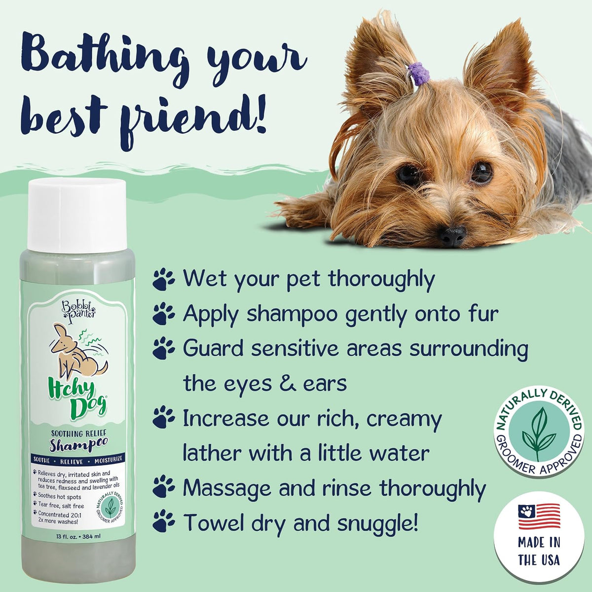 Bobbi Panter 2-in-1 Cat Shampoo & Conditioner - Green Apple / 13 Fl oz. / Pack of 1 - image 4