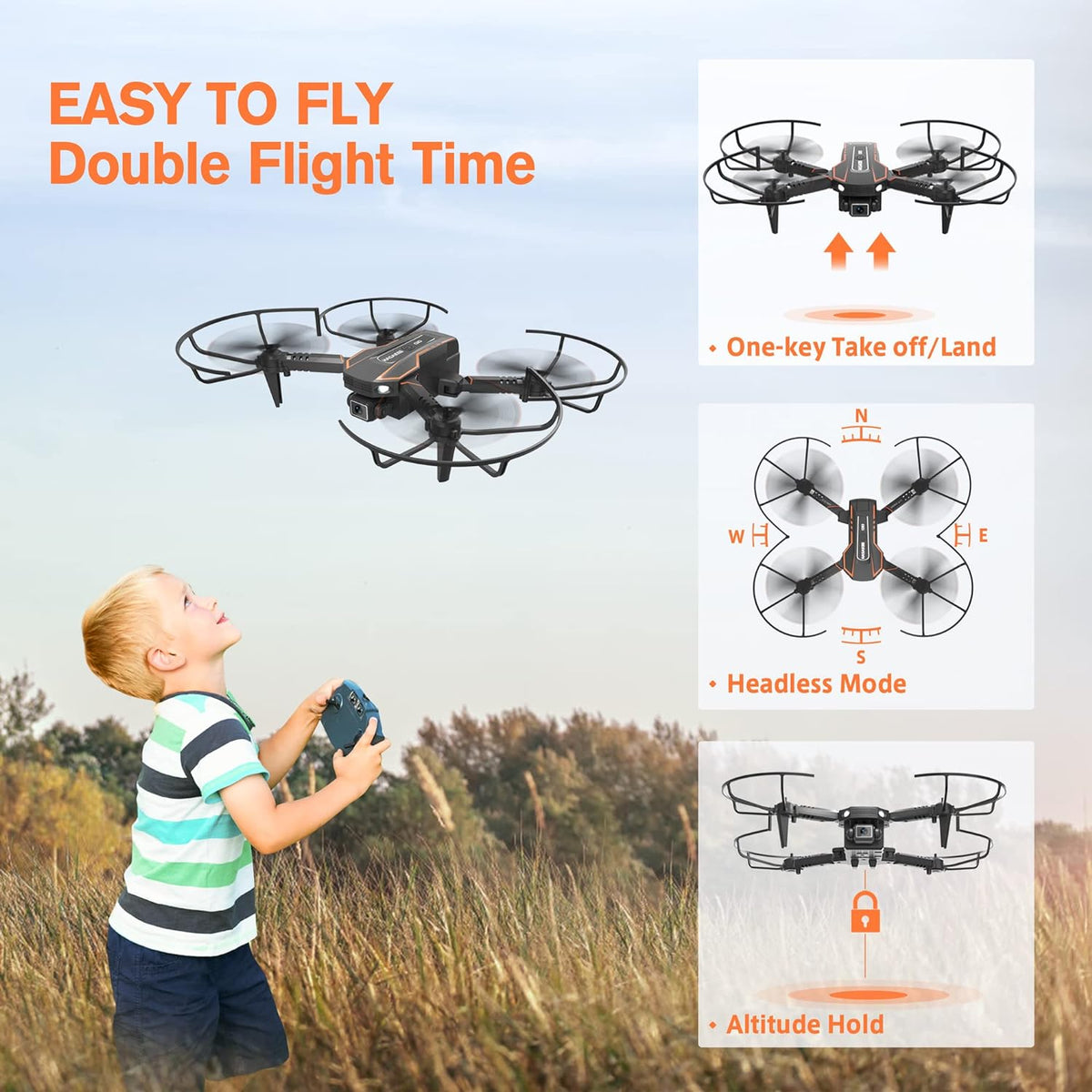 AVIALOGIC Mini Drone with Camera for Kids - Black - image 3