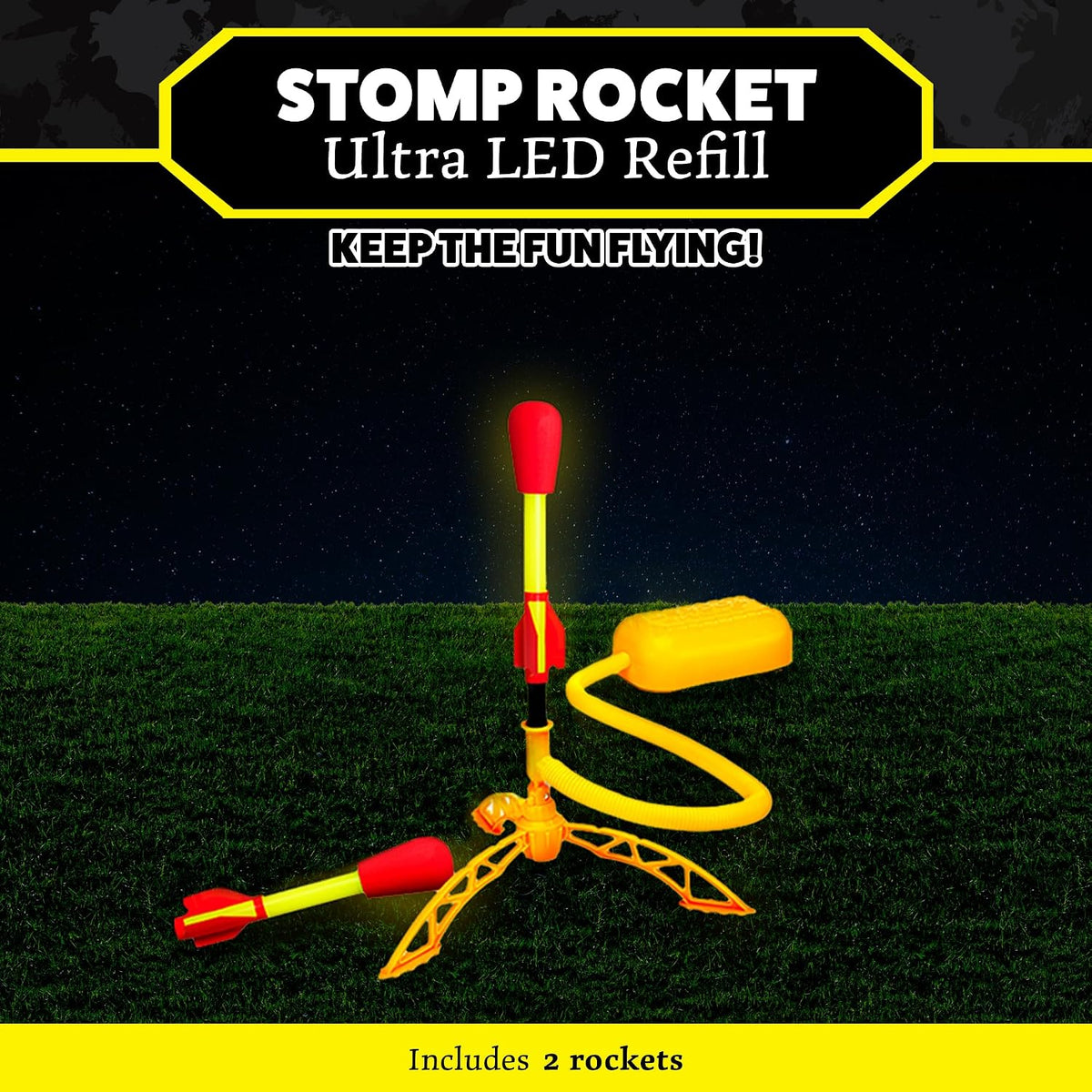 Stomp Rocket Ultra Rocket Refill Pack Soars Up to 200ft - Ultra LED Refill 2 Pack - image 3