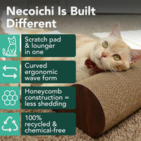 Necoichi Cardboard Cat Scratcher Bed for Indoor Cats - Large / Dark Cherry - image 2