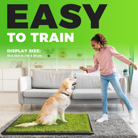 Hompet Dog Grass Pad with Tray Large, 35"x22.5" - Black / 35 x 22.5" - image 2