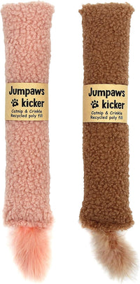 Jumpaws 2 Pack Natural Interactive Catnip & Silvervine Cat Kicker - Sherpa